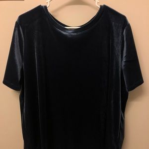 Velvet Dark Blue Top